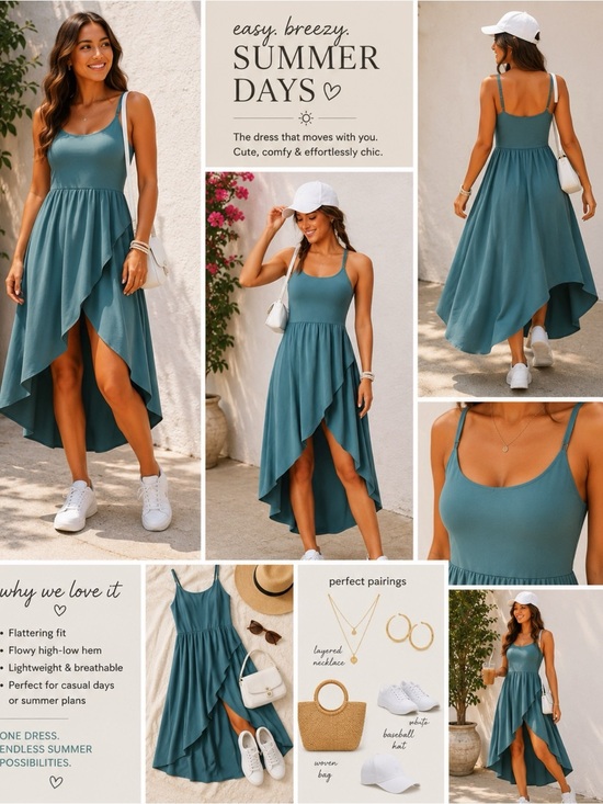 HALARA Dresses & Skirts - HALARA Teal High Low Athletic Dress